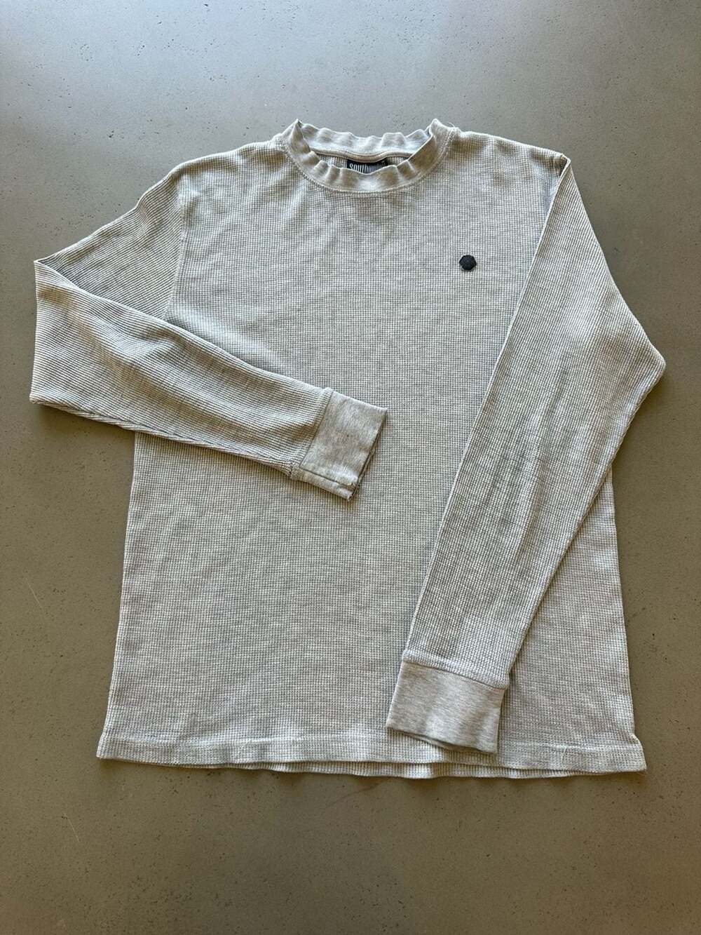 Southpole Authentic Collection Men's Gray Waffle Knit Thermal Long Sleeve Crew N